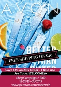 Avon Catalog Campaign 2 2019 is online 12/25 - 01/07/19. Shop Avon Online with free shipping on $40.