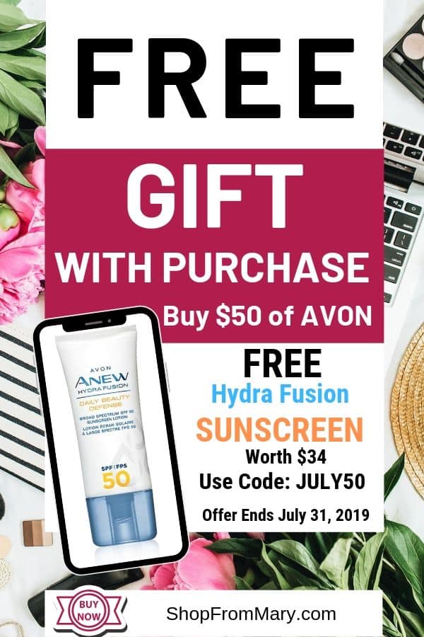 Avon free gift with purchase July 2019
