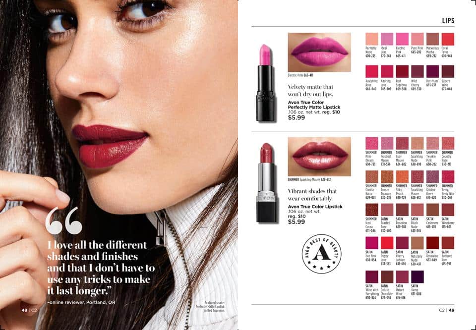 Avon Makeup Products in current catalog.