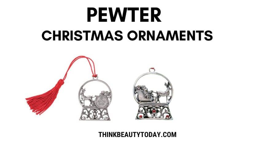 Avon pewter Christmas ornaments