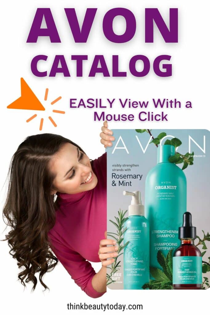 woman holding Avon Catalog Campaign 13 2924 brochure