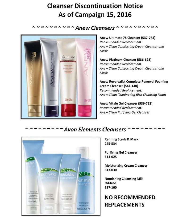 Avon Discontinued Cleansers
